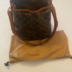 Louis Vuitton Monogram Shoulder Bag in Brown and Tan